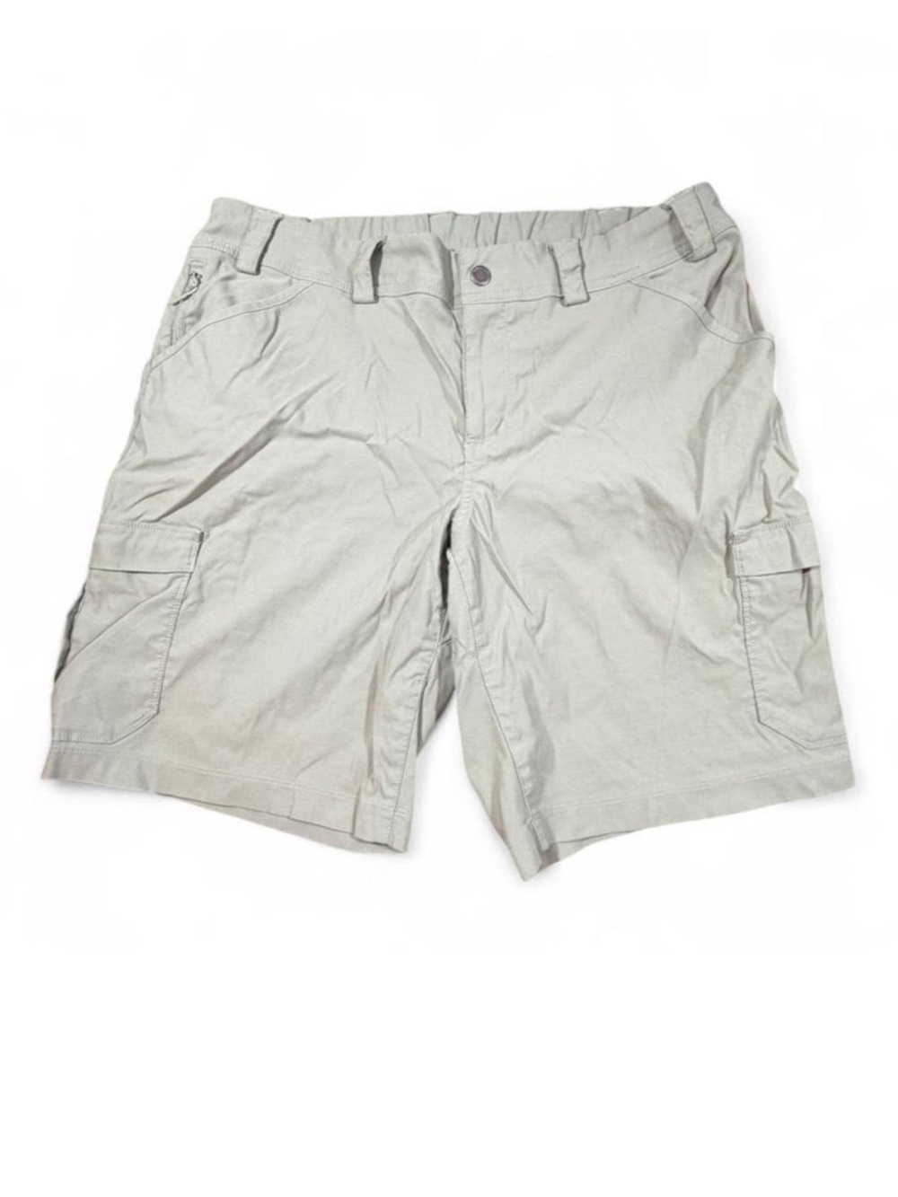 Women’s Duluth Trading Co Cargo Hiking Shorts Size 16 Khaki Stretch Nylon